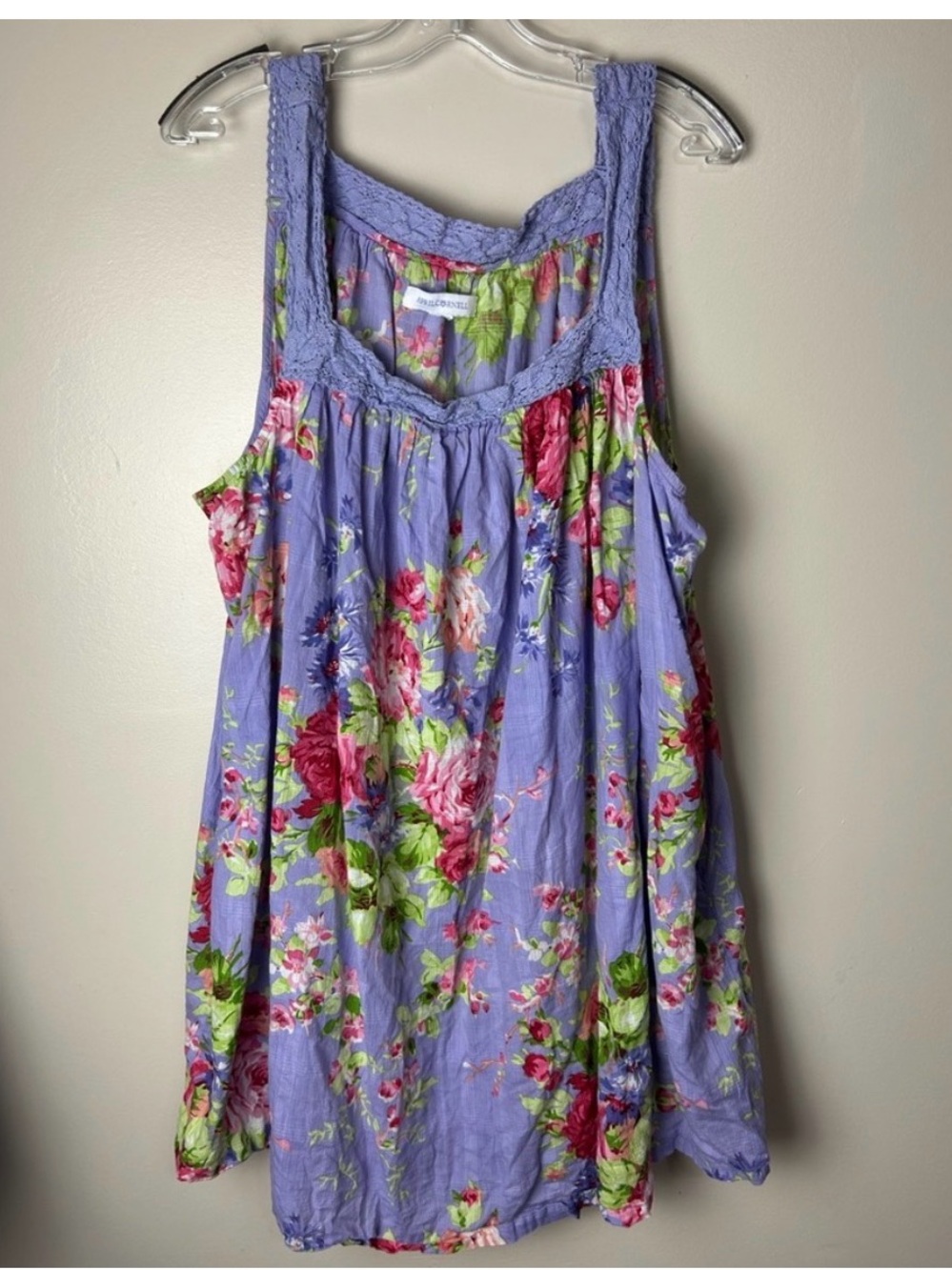 April Cornell Getaway Short Dress - lavender floral